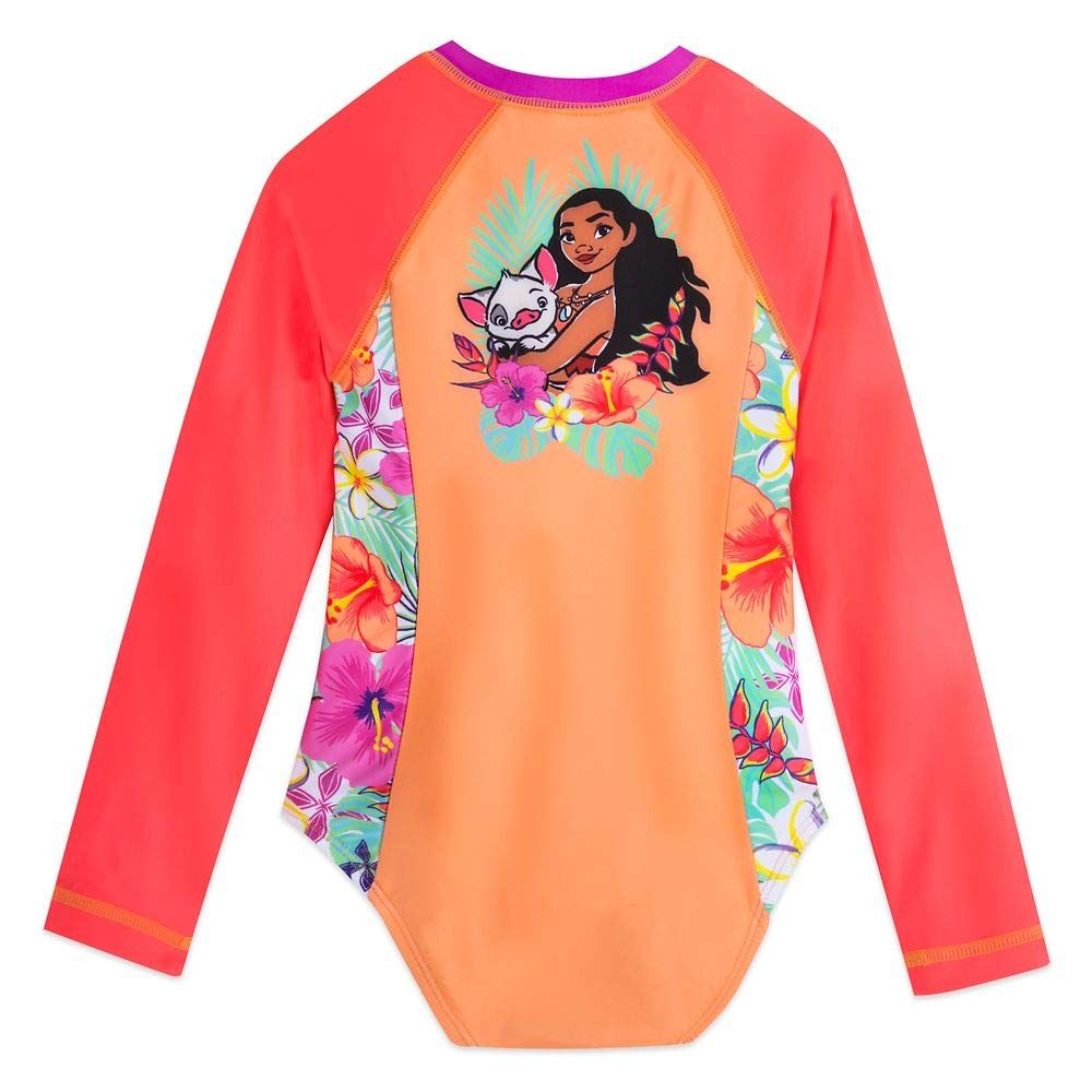 Disney Moana Swimsuit for Girls | Orange swimsuit, Moana swimsuit, Long ...