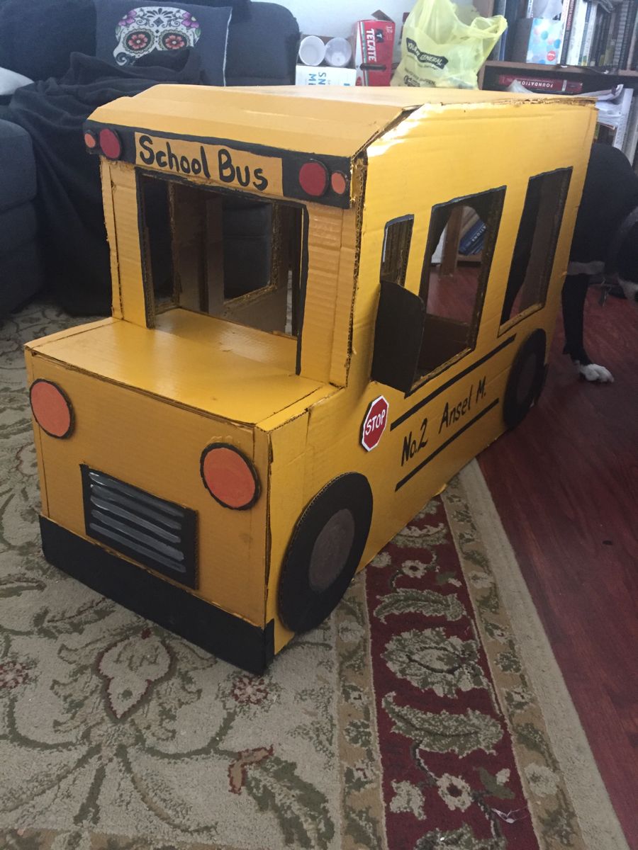 Bus made I made for my toddler . Easter Balloon Decor, Balloon ...