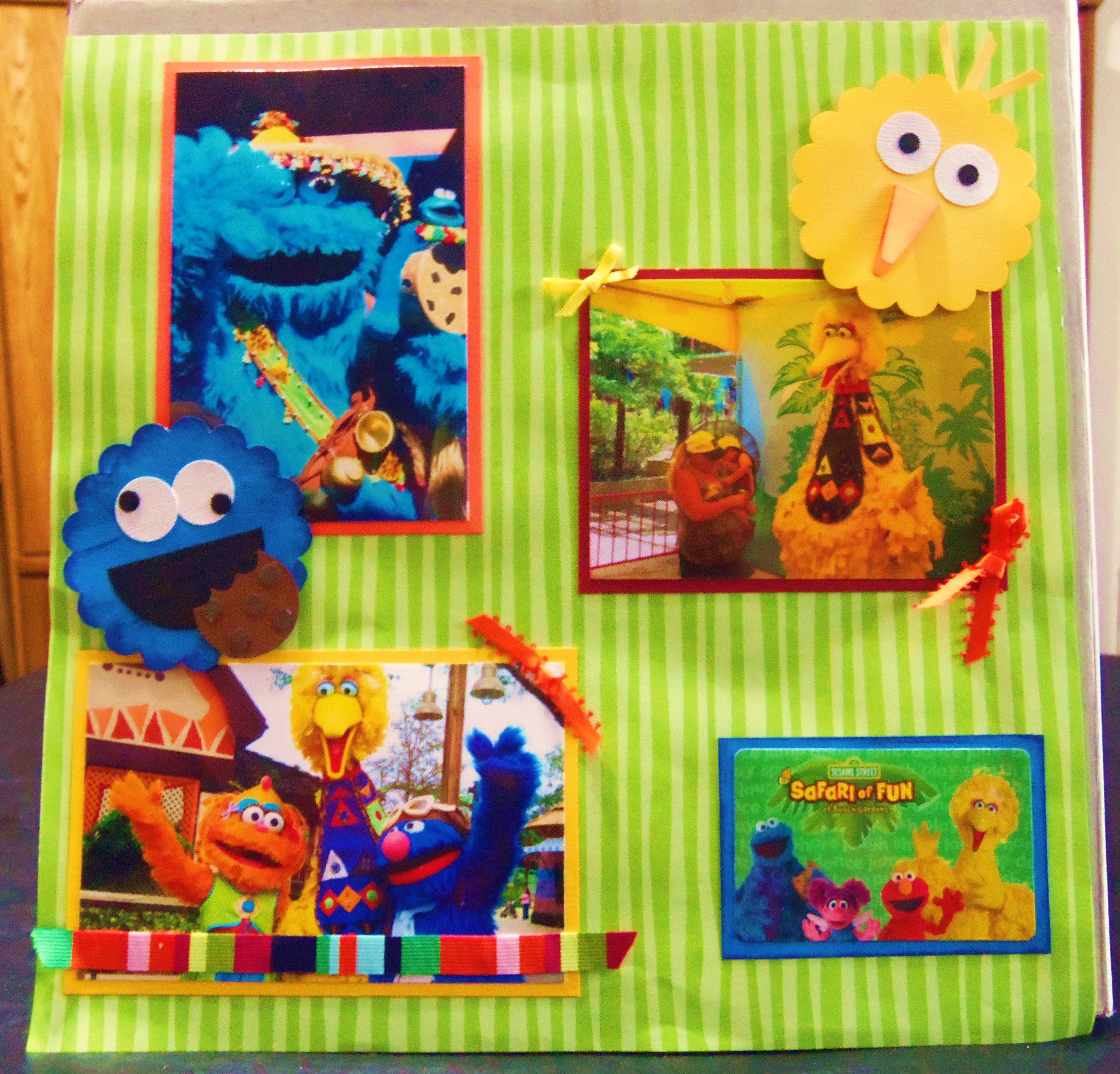 Sesame Street Scrapbook Page 2 | Paper punch art, Sesame street ...