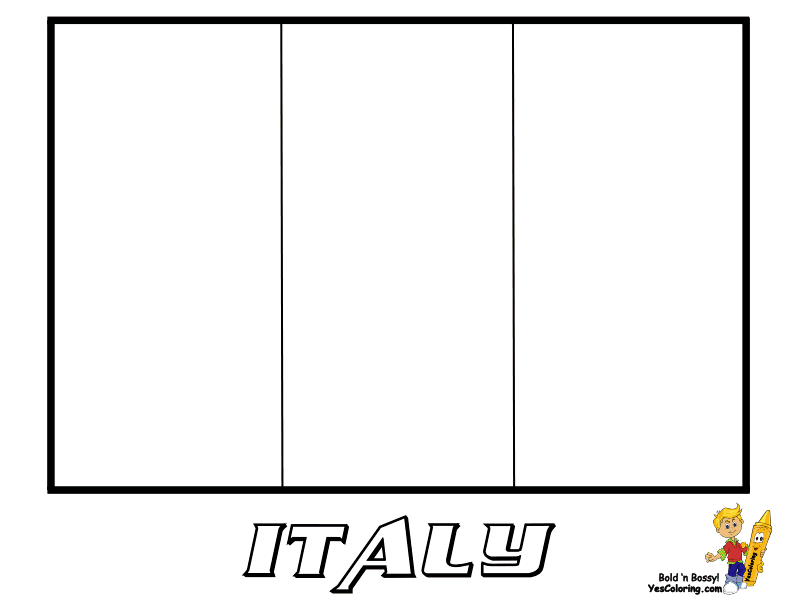 Printable Coloring Page Of Italy Flag - EvetuVance