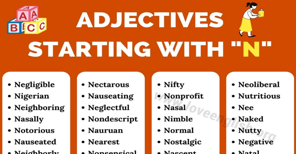 Descriptive Adjective Words That Start With N