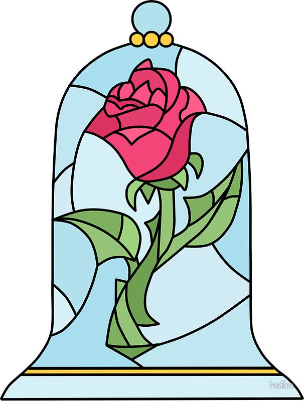 BEAUTY AND THE BEAST ROSE | Disney stained glass, Disney beauty and the ...