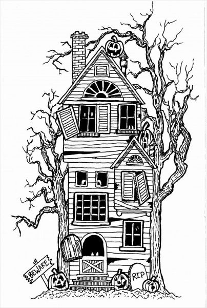 grandmas house fine art print etsy in 2021 haunted house drawing horror house haunted house tattoo on how to draw a haunted house scary