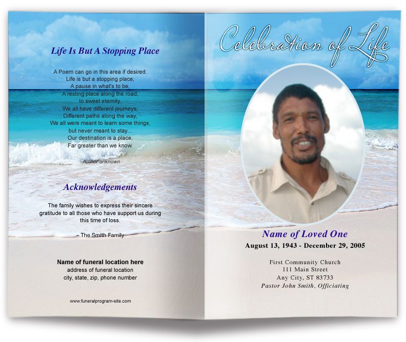 Free Funeral Program Templates For Microsoft Publisher - Printable And ...