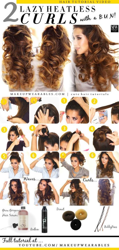 2 Lazy Methods to Curl Your Hair Overnight Heatless Curls Tutorial