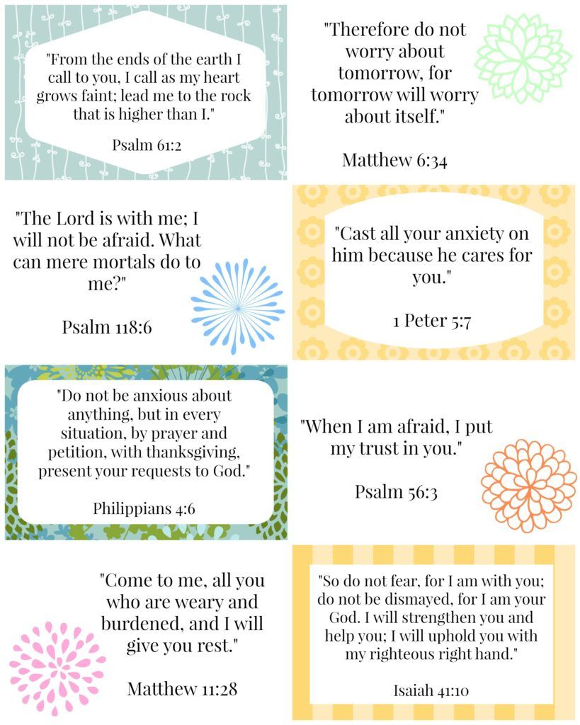 8 Verses for When You Are Worried (& A Free Printable!) | Verses, Free ...