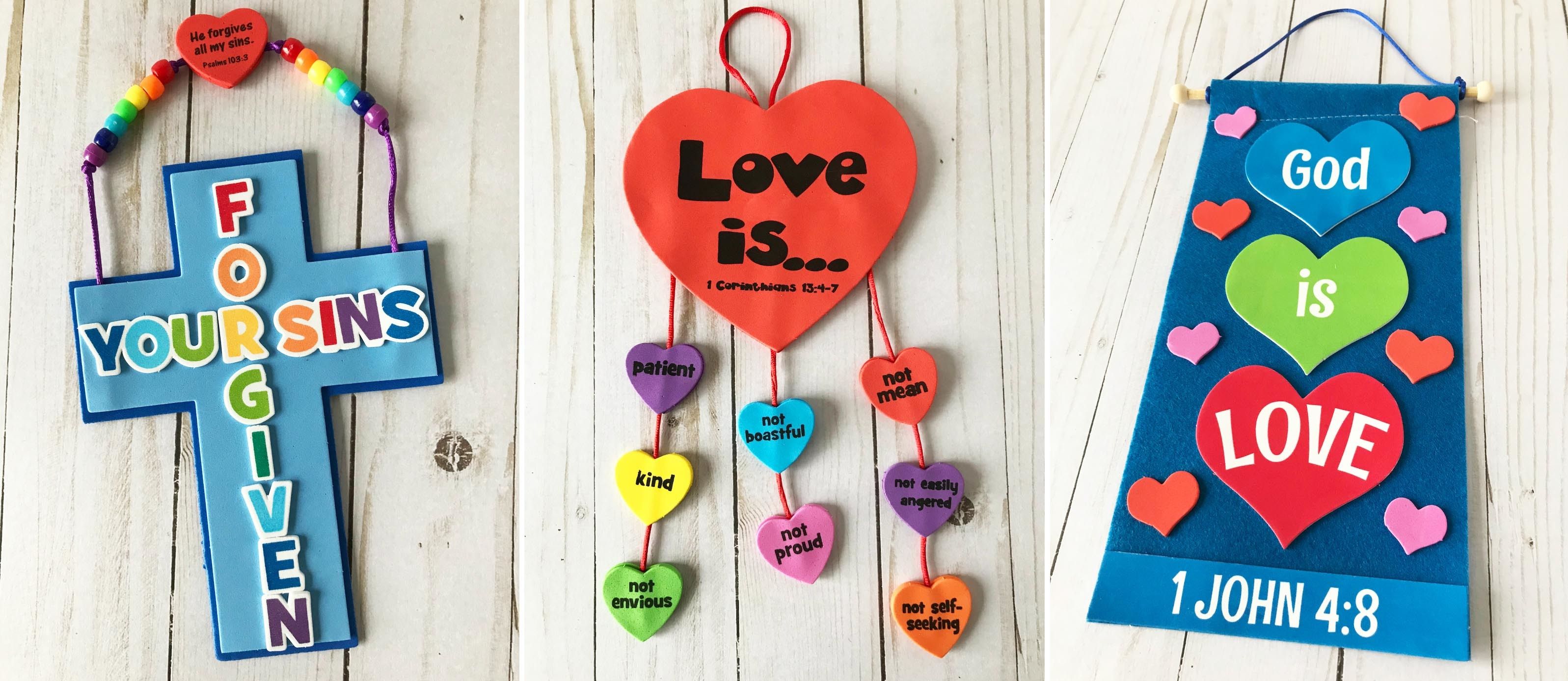 God is LOVE Sunday School Craft Ideas (With images) | Bible crafts for ...