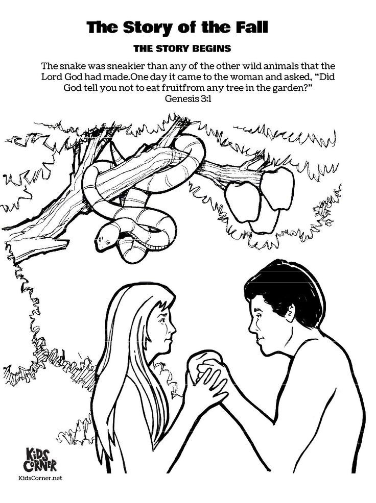 Bible coloring page the story of the fall – Artofit