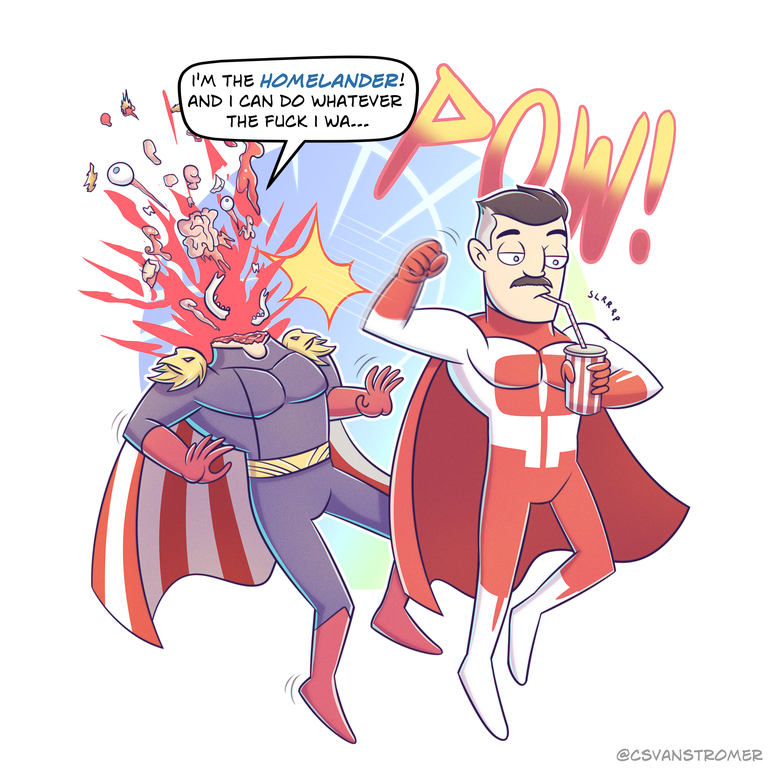 Homelander vs Omni-Man [OC] : fanart Superhero Stories, Best Superhero ...