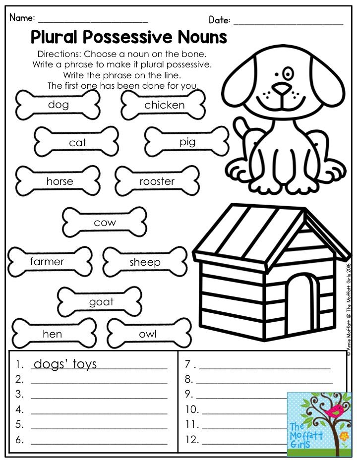 Possessive Nouns Worksheets 2Nd Grade