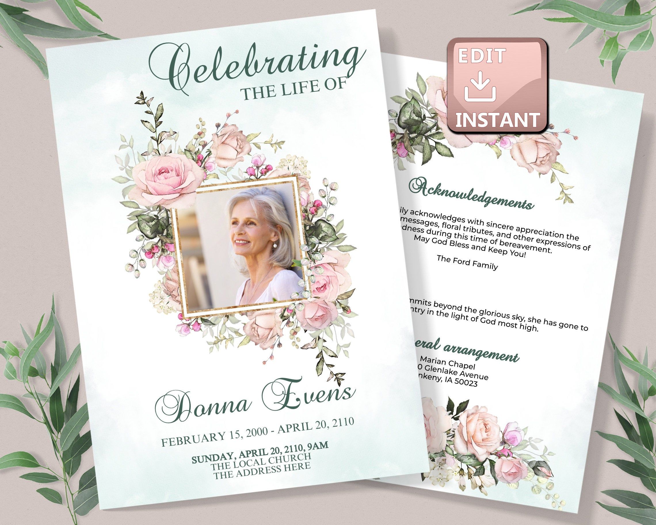 Funeral Prayers, Funeral Cards, Funeral Invitation, Invitation ...