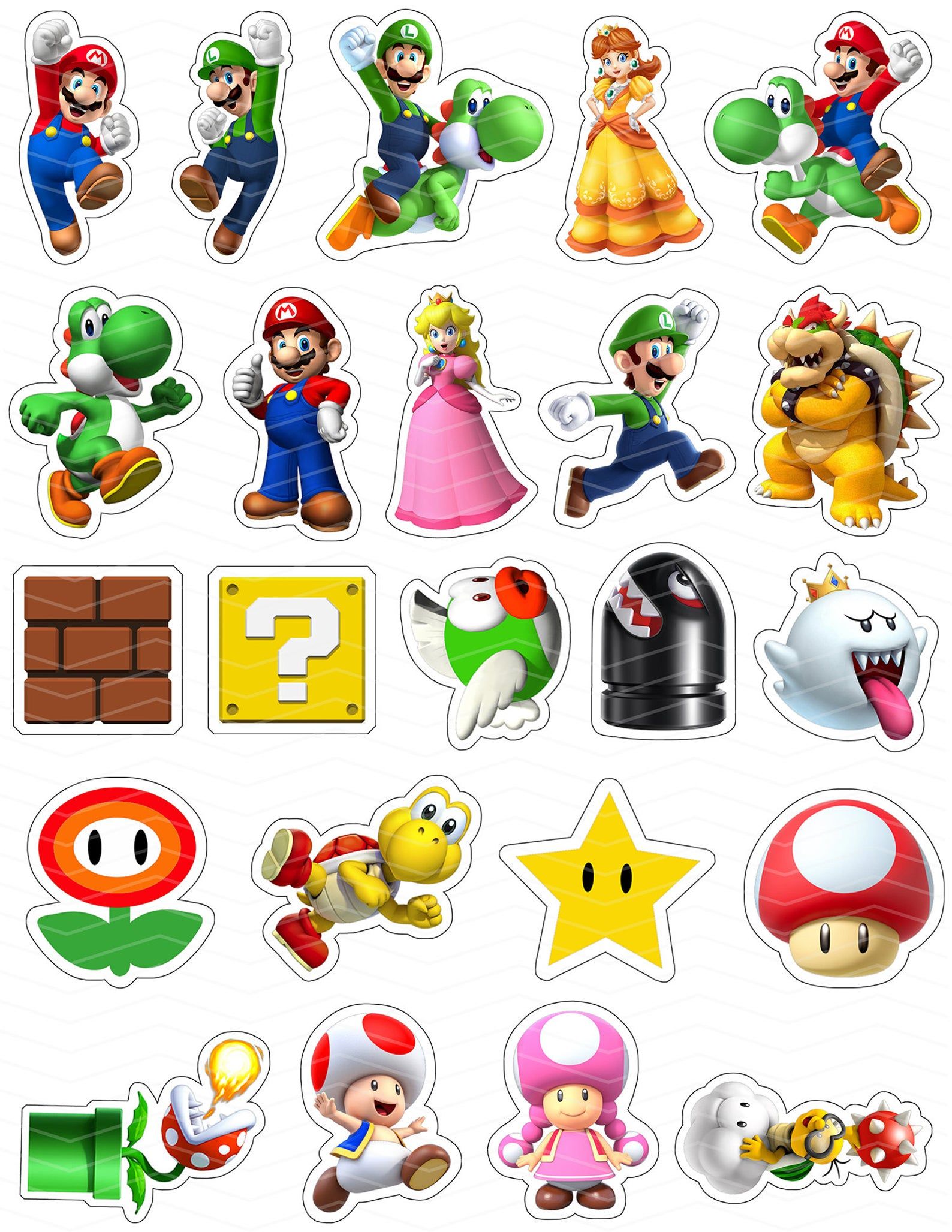 Super Mario Cake Topper Printable