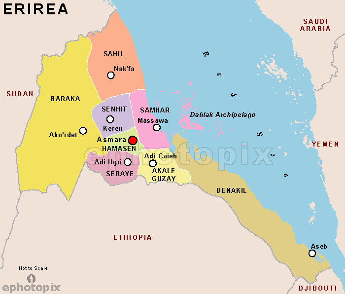 Eritrea Political Map