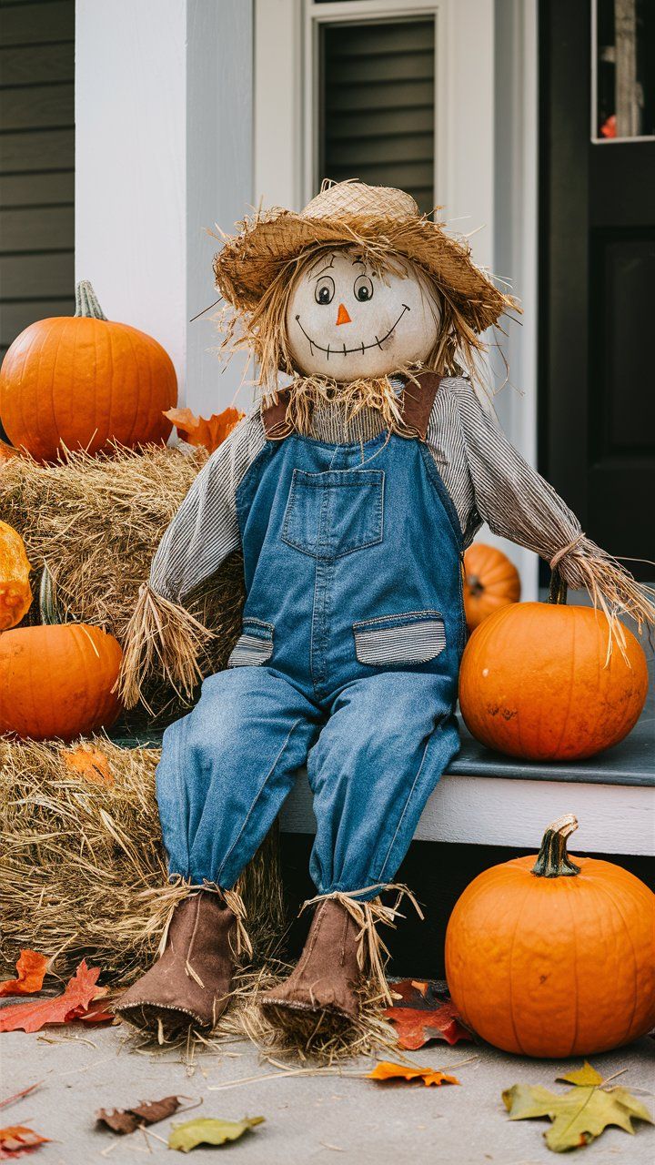 Discover 40 front porch fall decor ideas featuring pumpkins, mums ...