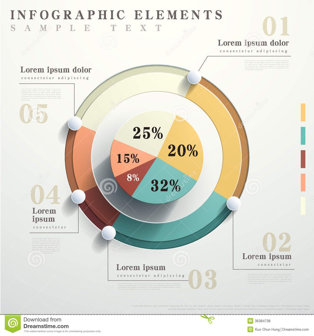 Flat style abstract pie chart infographics Circle Infographic ...