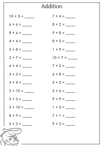 Addition to 10 Worksheets free printables | Free printable worksheets ...