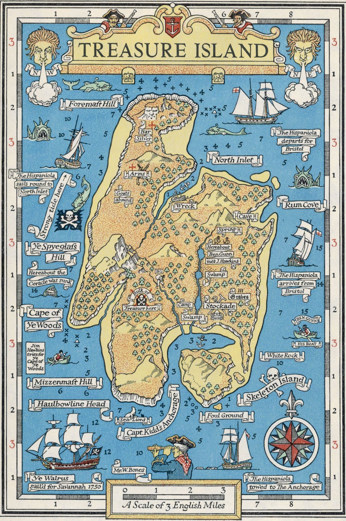 Free Vintage Treasure Island Maps Printable - Free Printable Templates