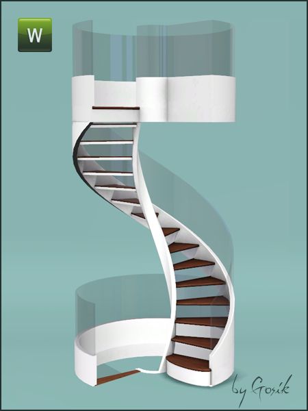 Gosik's Fusion spiral stairs and railings | Sims 4 cc furniture, Sims 4 ...