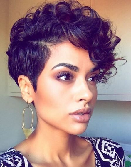 Image of short pixie haircuts for curly hair