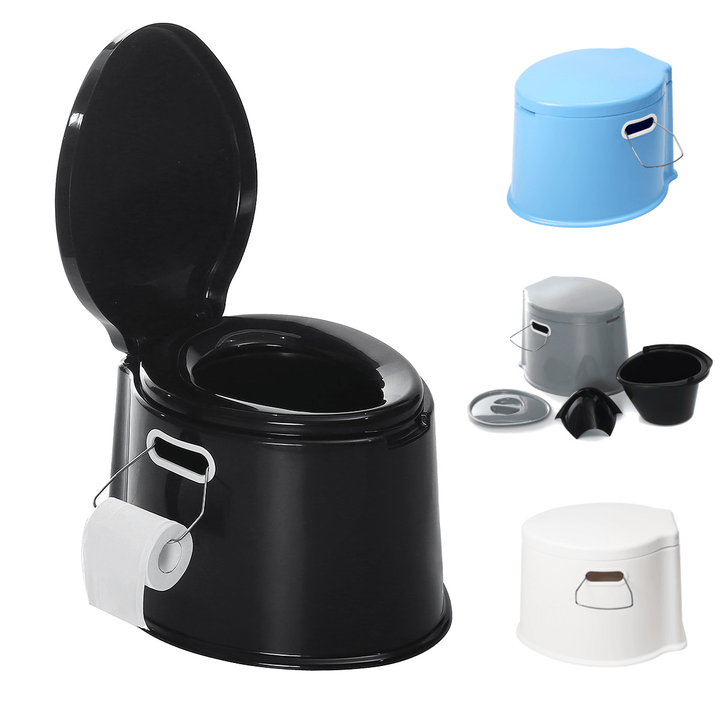 Portable Travel Toilet Compact Potty Bucket Seats Waste Tank ...