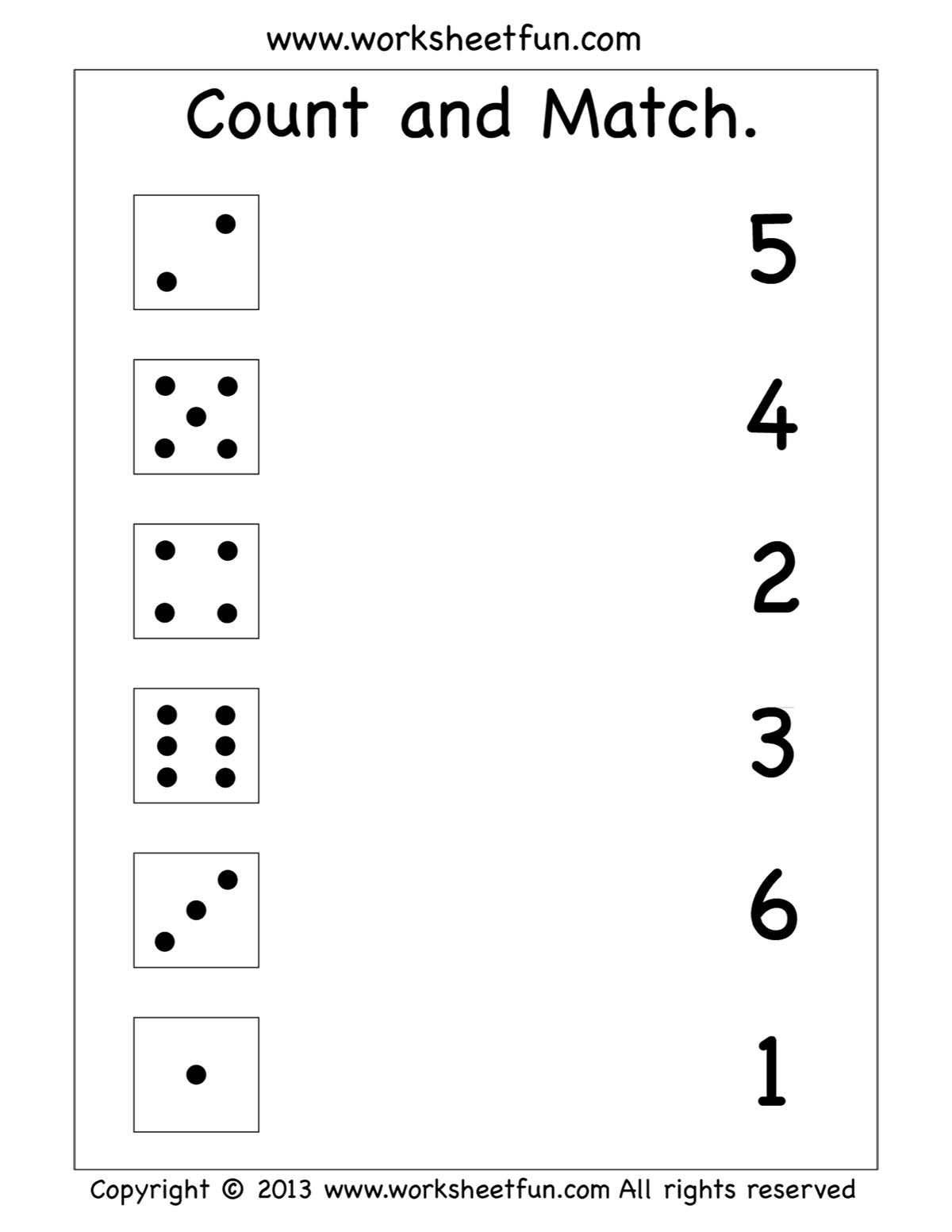 Count and match worksheet Homeschooling Math Misc Pinterest