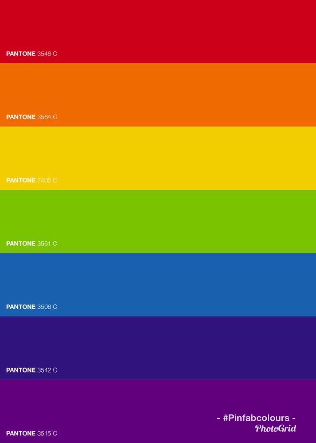 #Rainbow colours by #Pantone created by #Pinfabcolours | Color palette ...