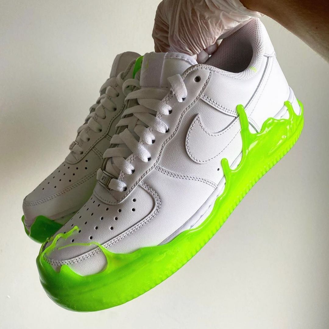 Custom Shoes ? on Instagram: “Slime AF1's ? Drip or drop? ?| What are  your thoughts? ? @thecustomsconnect - your daily do… | Sneaker bar, Custom  shoes, Sneakers