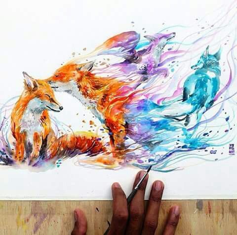 Volpi Fox Drawing, Painting & Drawing, Wolf Painting, Drawing Artist ...