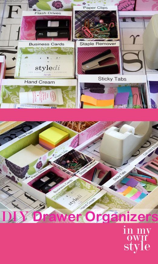 How to make drawer dividers using small cardboard boxes. #drawers # ...