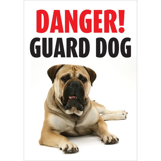 Danger Guard Dog Gate/Door Sign | Guard dogs, Dog gate, Dogs