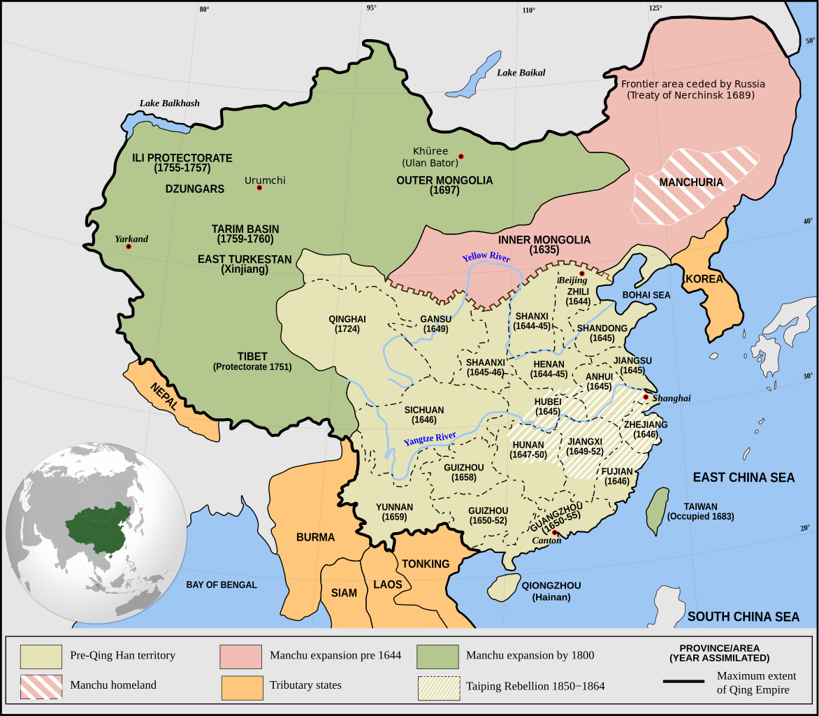 Qing Dynasty Expansion Map