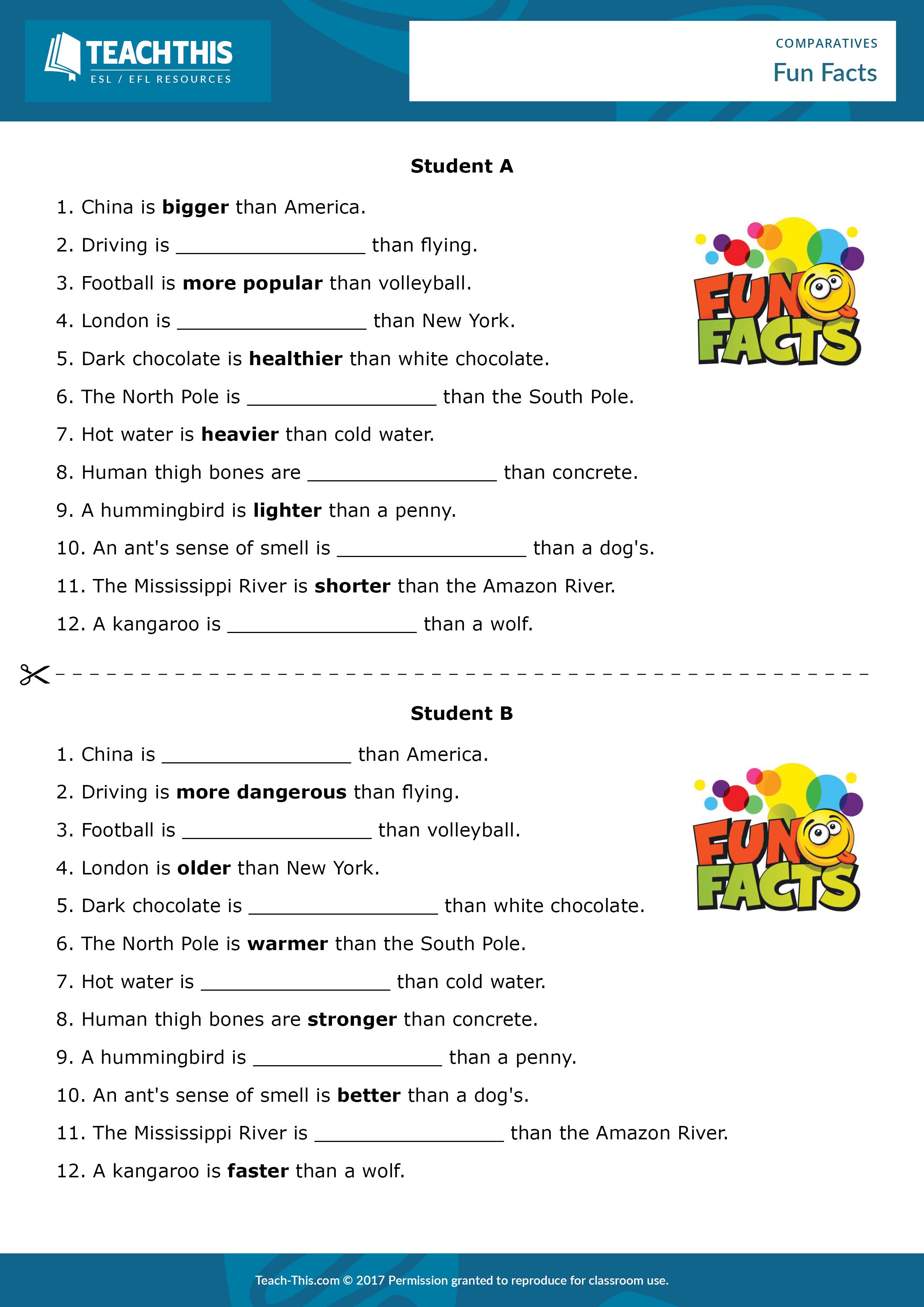 Comparatives | Comparative adjectives worksheet, Adjective worksheet ...