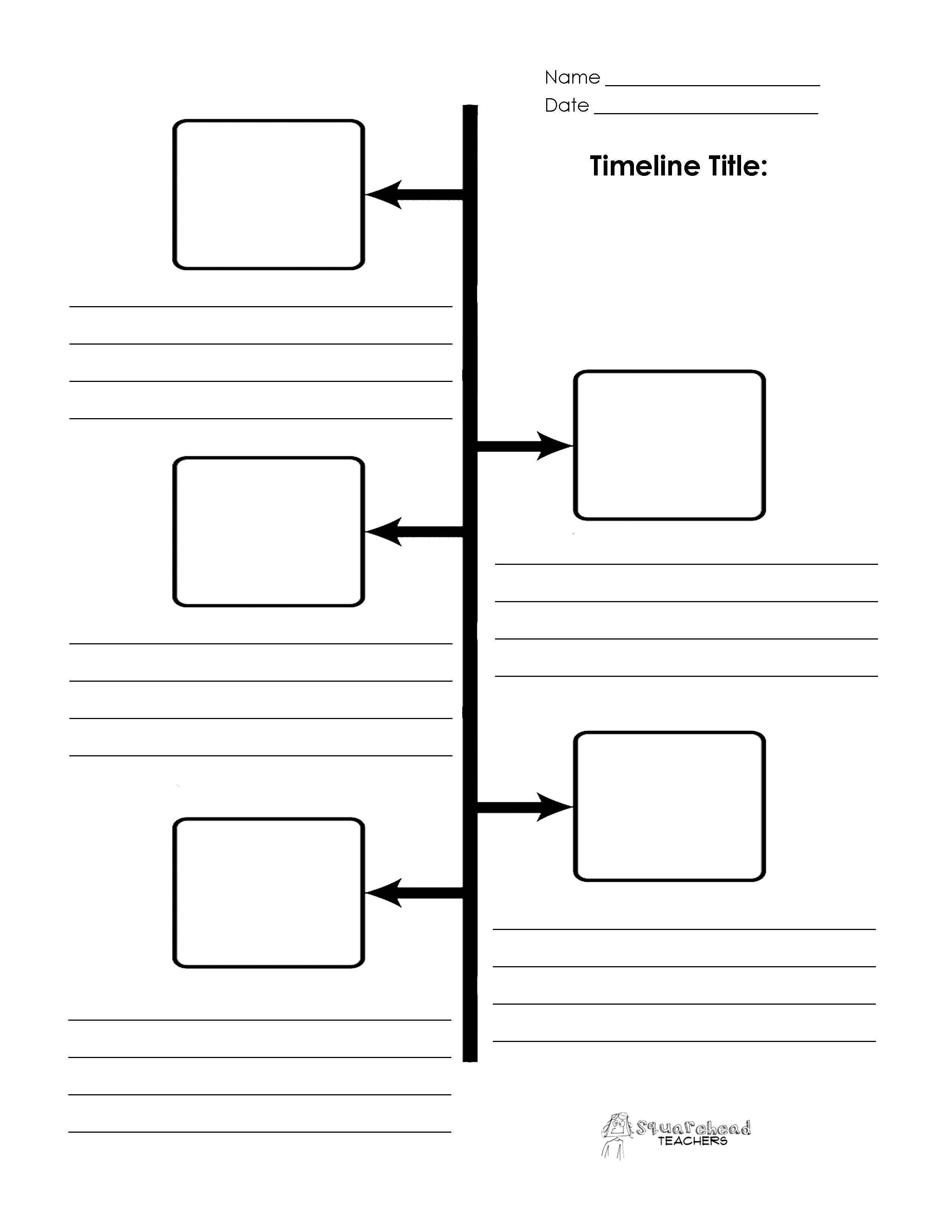 Timelines Graphic Organizers