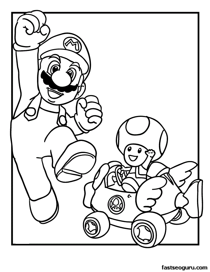 Printable Mario And Toad Coloring Page Super Mario Coloring Pages Mario Coloring Pages Coloring Pages