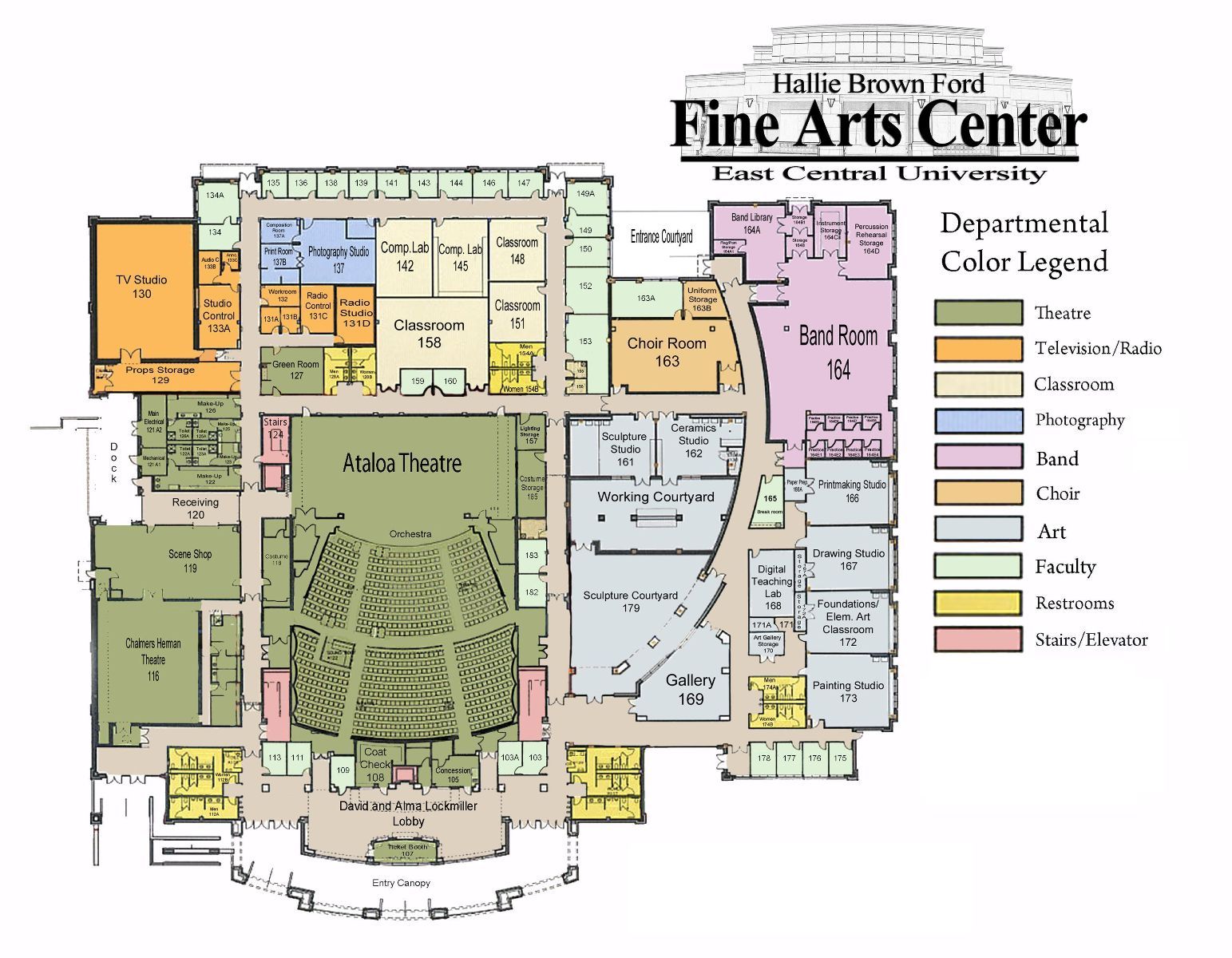 Visitor Information | Architecture plan, Art school plan, Fine arts center