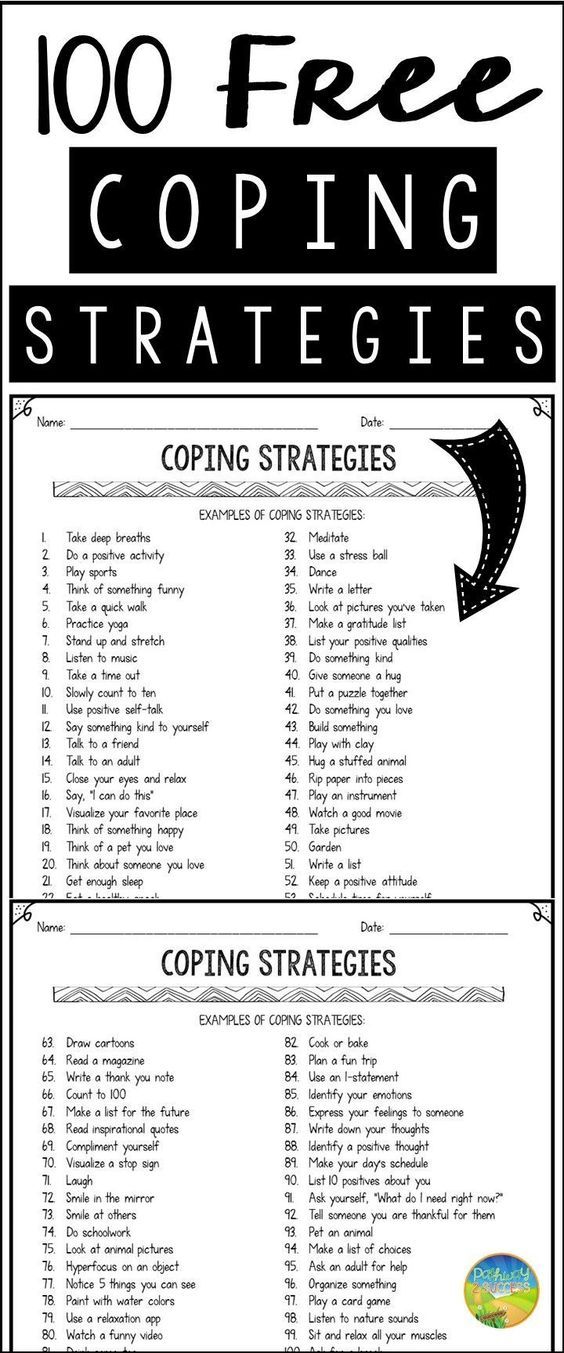 Free Printable Coping Skills Lists