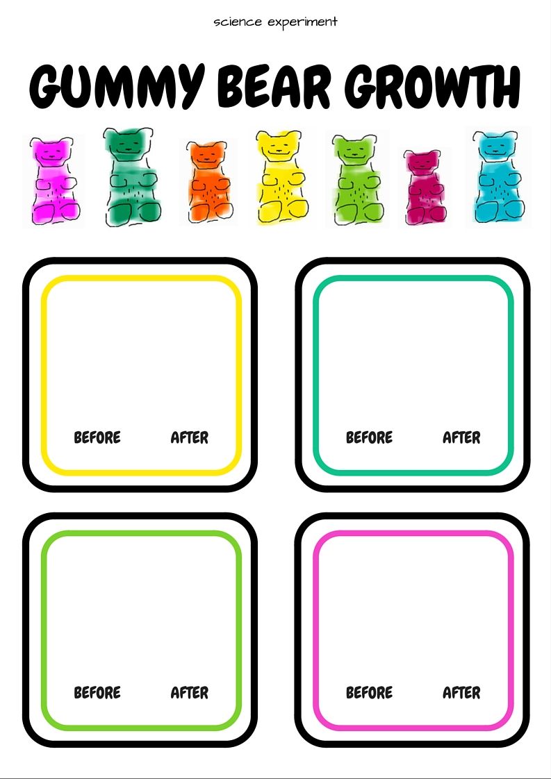 Printable Gummy Bear Experiment Worksheet - Printable Blank World