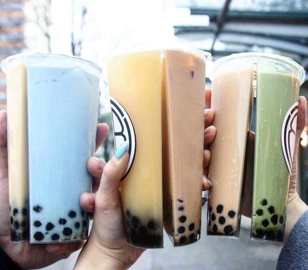 #Repost @grubzon Bubble Tea in dual split containers Scroll down for ...