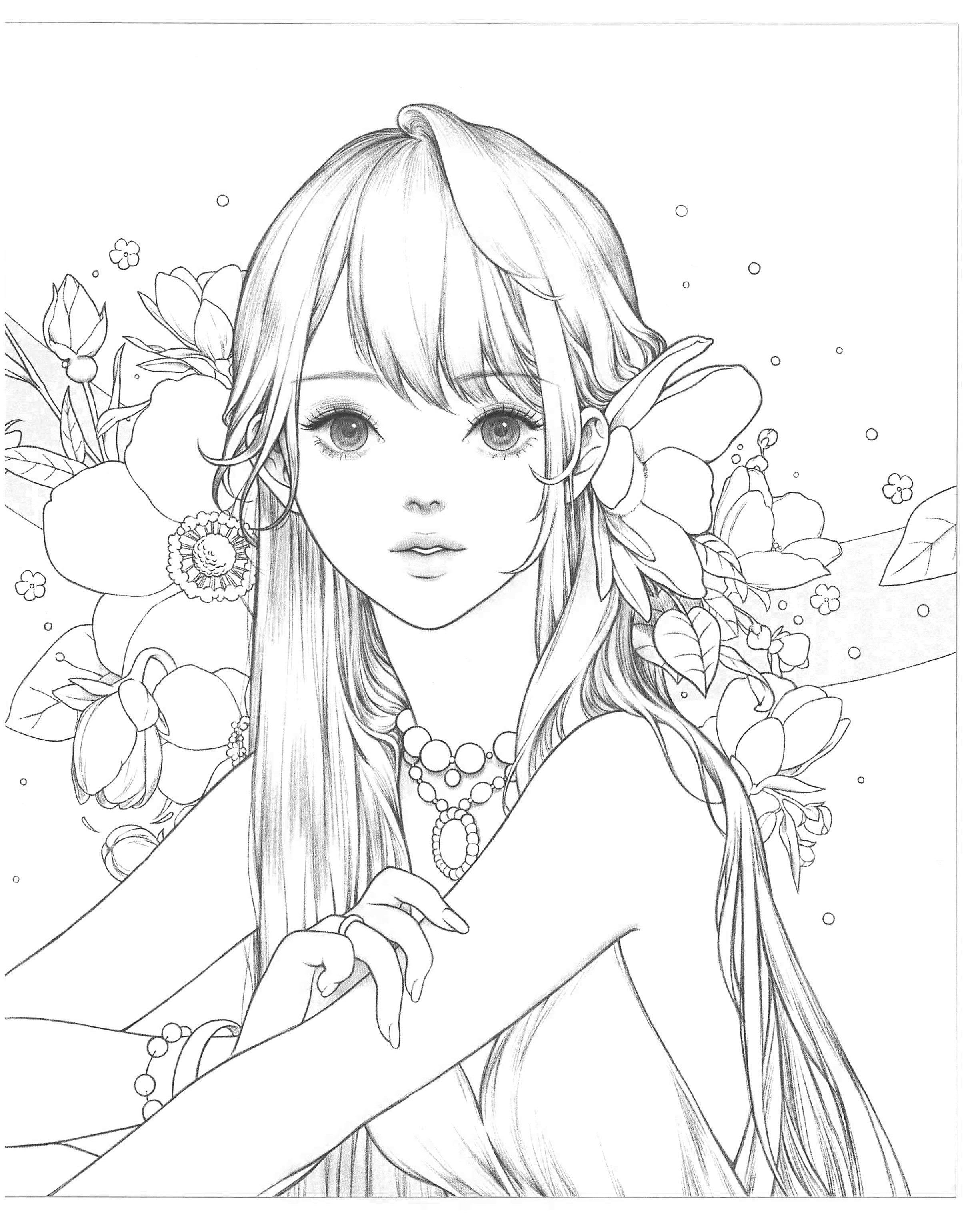 Manga Coloring Book, Fairy Coloring Pages, Adult Coloring Pages ...