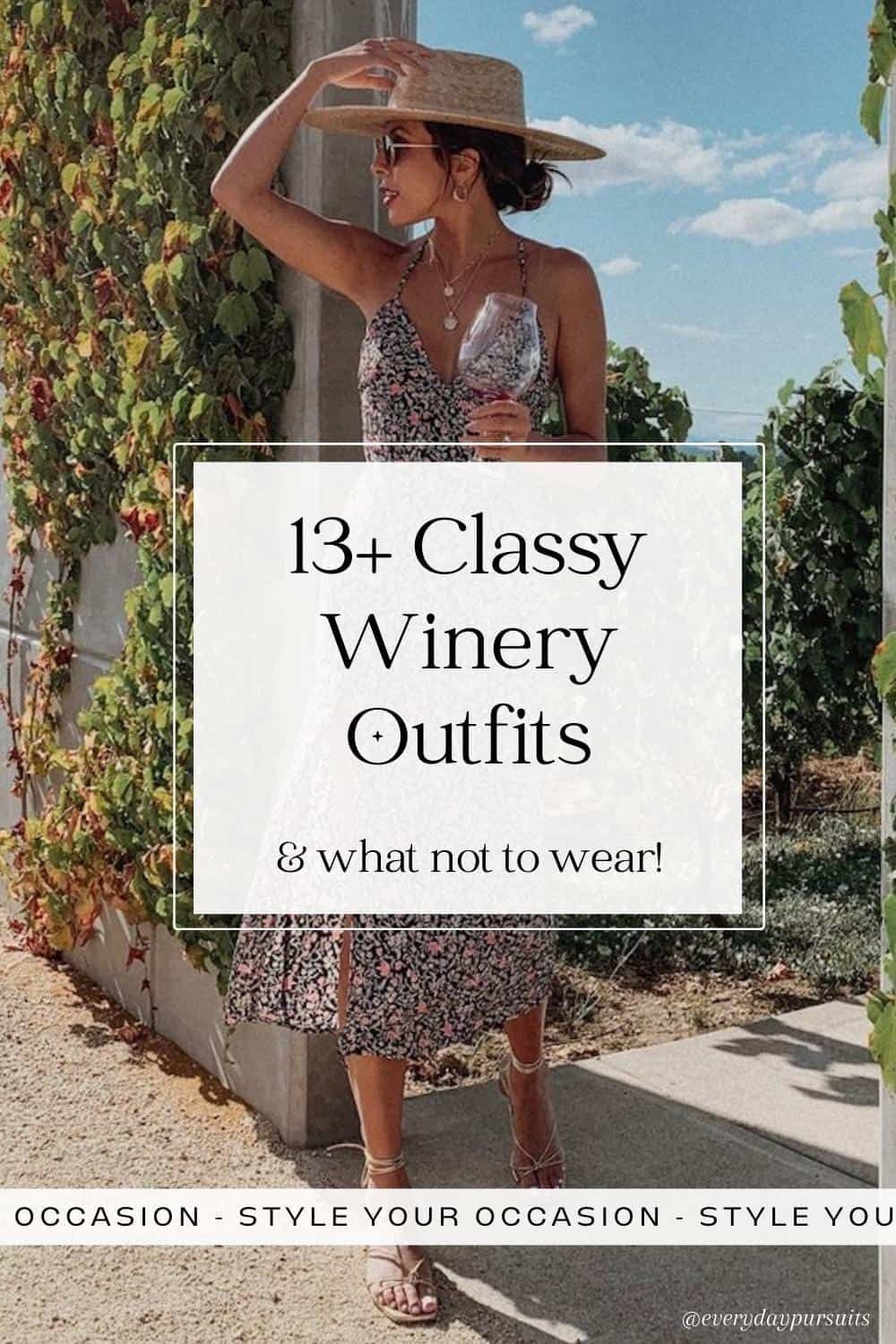 Chic Winery Outfits + Wine Tasting Outfit Ideas | Wineries outfit, Wine ...