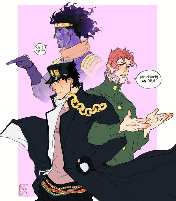 Jotaro, Kakyoin & Star Platinum Jojo's Bizarre Adventure Anime, Jojo ...