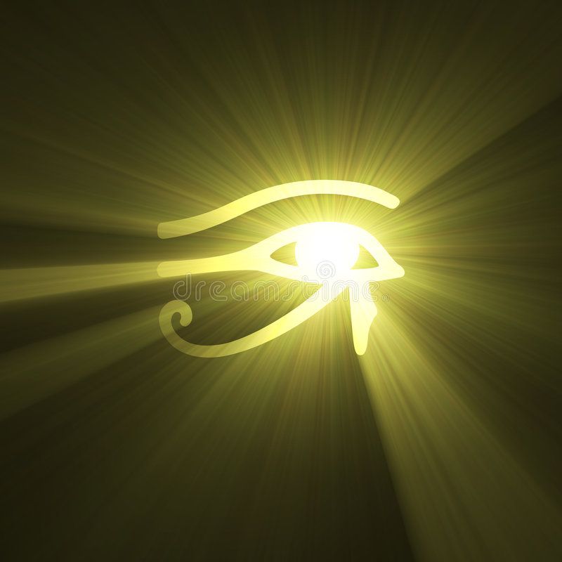 Eye of Horus Egyptian symbol light flare. Eye of Horus (wadjet or Eye ...