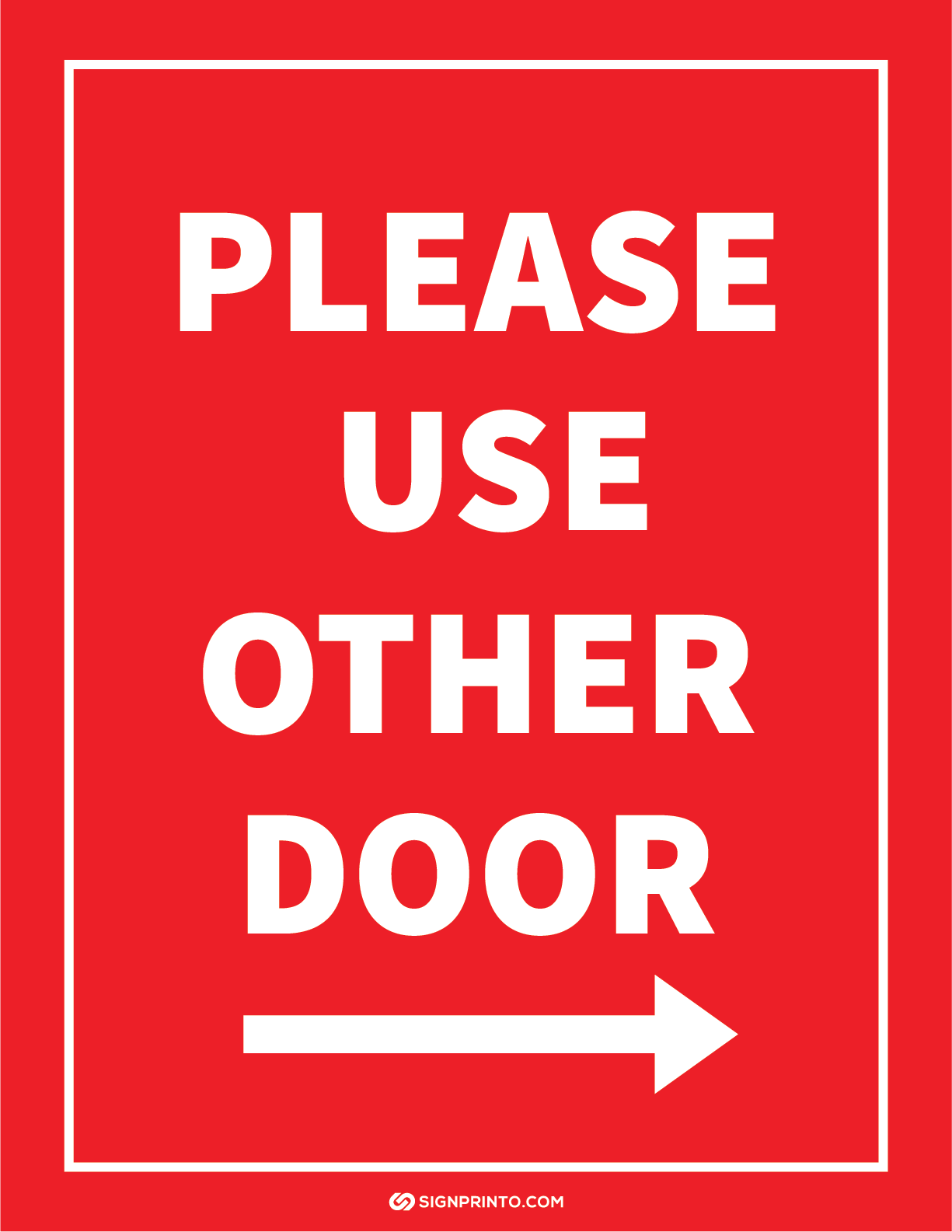 Please Use Other Door Sign Printable