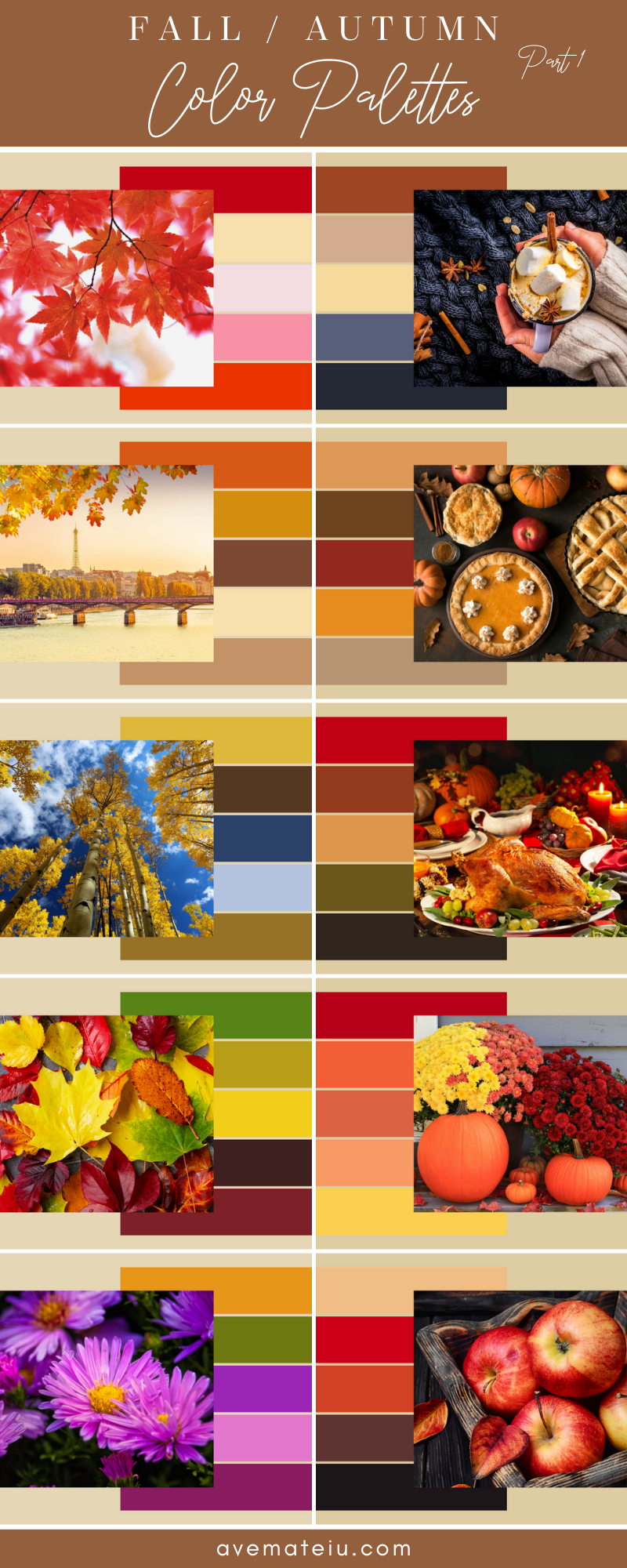 20 Fall Autumn Color Palettes With Pantone And Hex Codes Color | My XXX ...