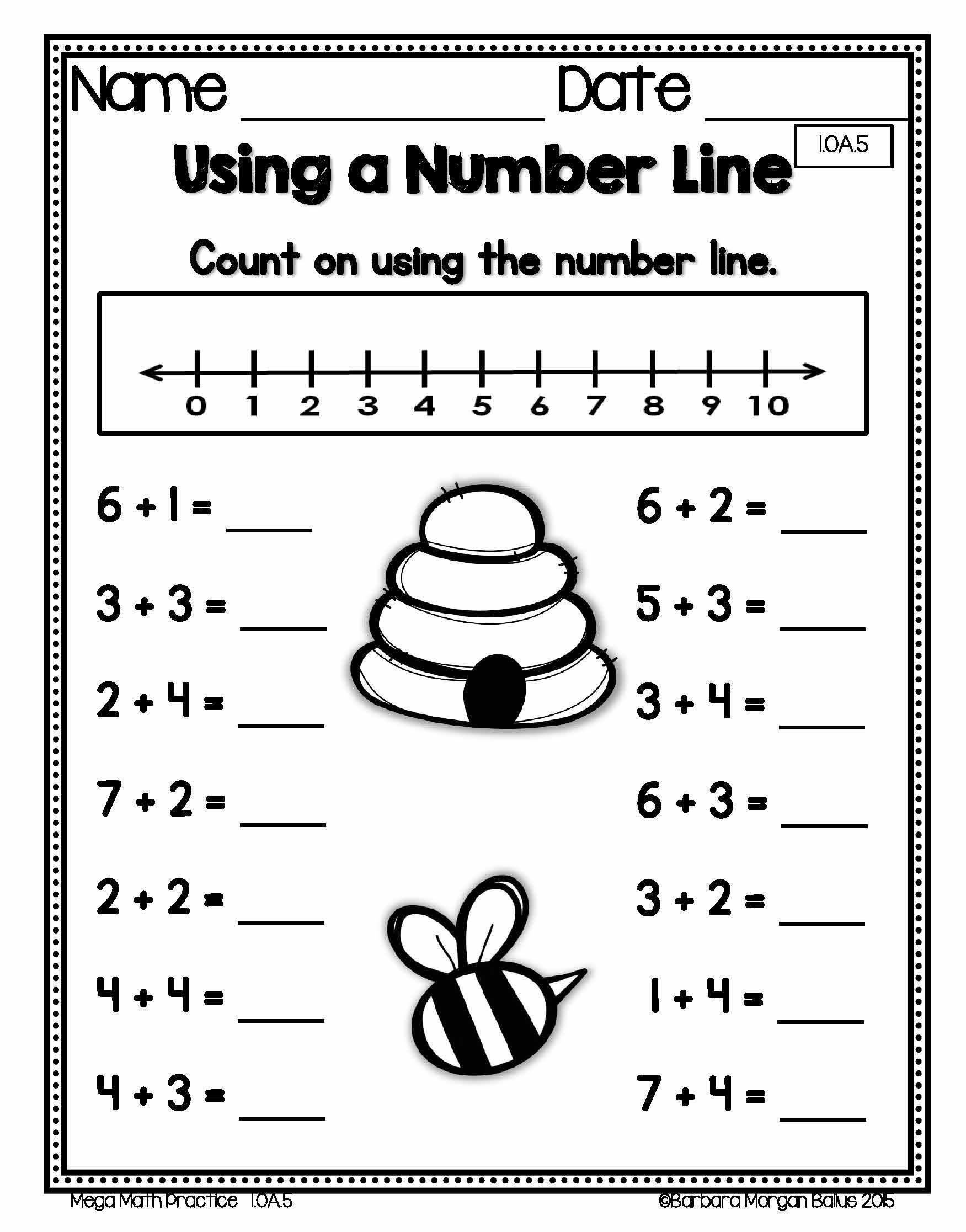 Math Worksheet For First Grade