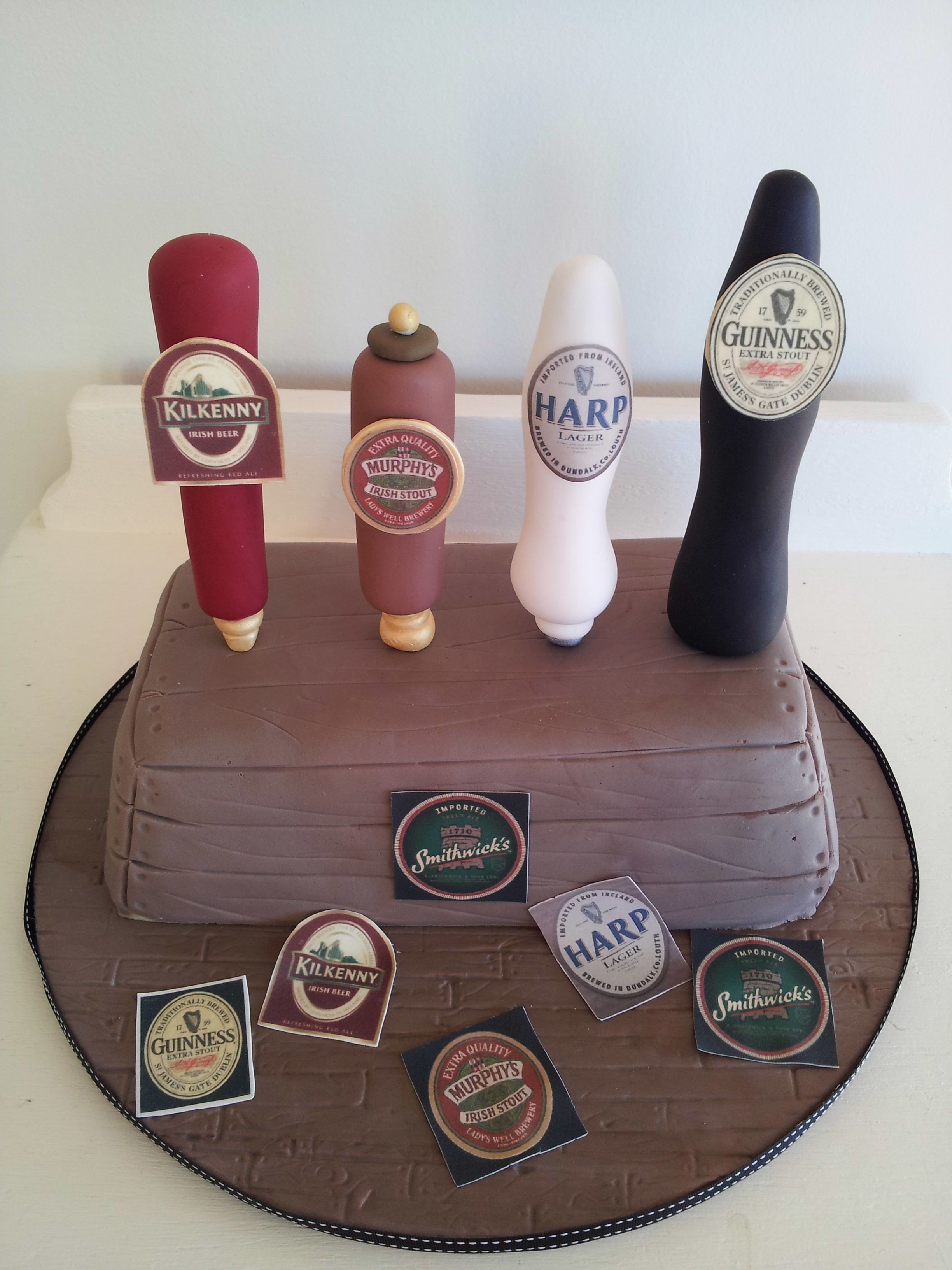 Beer Themed Cake, Birthday Beer Cake, Adult Birthday Cakes, First ...