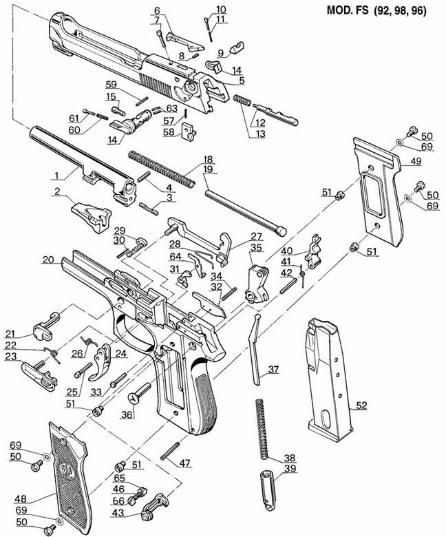 Beretta 92 Parts Diagram