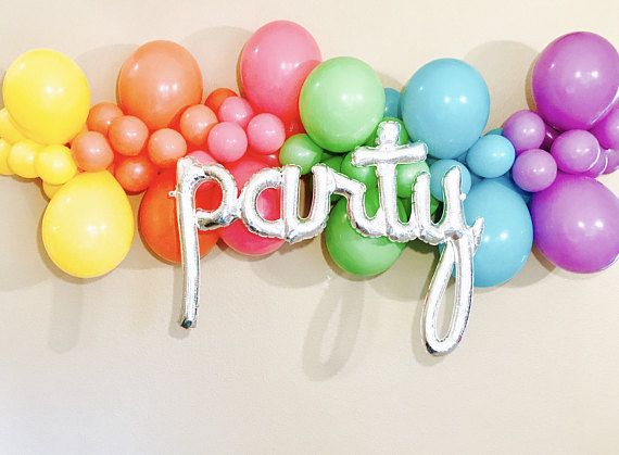 Floral Balloons, Rainbow Balloons, Rainbow Theme, Colourful Balloons ...