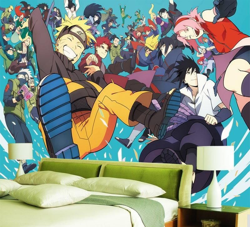 japanese anime naruto mural Xmas Wallpaper, Naruto Wallpaper, Mural ...