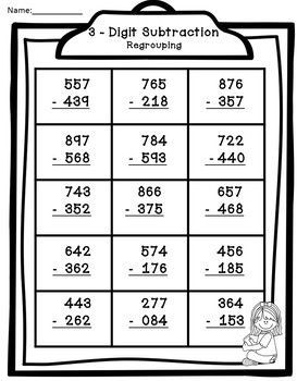 3 Digit Addition and Subtraction Worksheets | Addition and subtraction ...